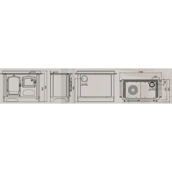 Cuisinière à bois LINCAR Deneris 9kW – Image 3